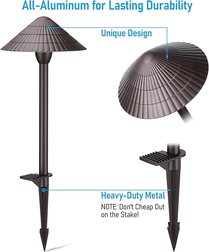 LEONLITE 5CCT Low Voltage Landscape Lights, 12-24V AC/DC, Pathway Lighting Wired - Image 2