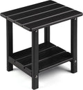Adirondack Outdoor Side Table, 2-Tier Sturdy Patio End Table Weather Resistant by Apolimi