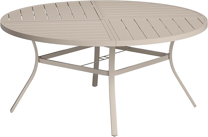 VICLLAX Round Patio Table with Adjustable Umbrella Hole by HOME
