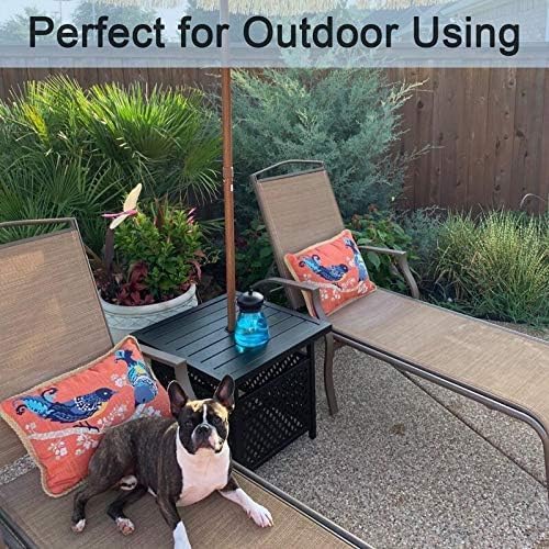 PHI VILLA Outdoor Patio Side Table Set of 2, Outside Coffee Bistro Table - Image 6