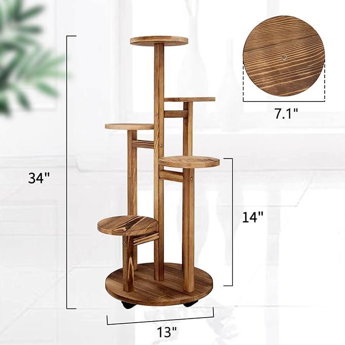 GEEBOBO 5 Tiered Tall Plant Stand - Image 6