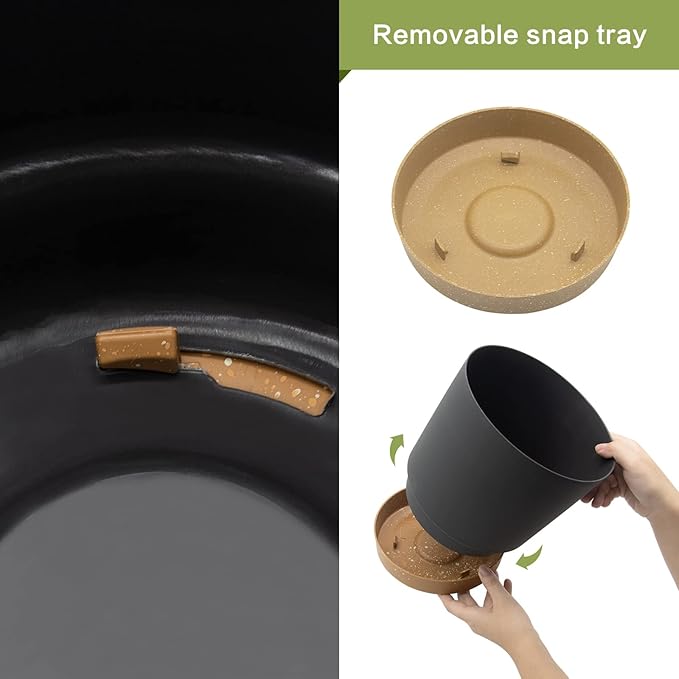 QCQHDU 12 inch Plant Pot, 2 Pack Planters - Image 4