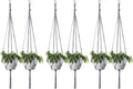 ELANE 6PCS Macrame Plant Hanger Indoor Hanging Planter Basket Decorative by ELANE