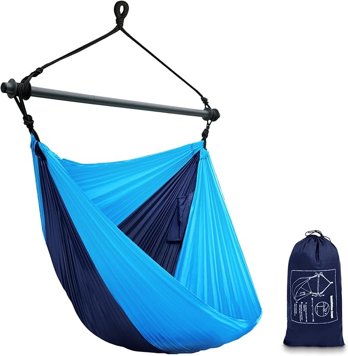 Hammock Chair, Portable Outdoor Hanging Rope Swing, Max 500 Lbs, Collapsible - Image 9