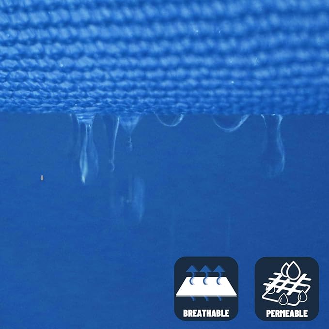 SUNNY GUARD Sun Shade Sail 7' X 13' Rectangle Blue UV Block Sunshade - Image 5