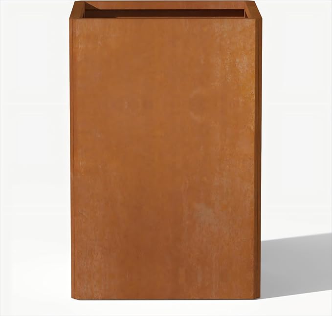 24" Tall Planter for Outdoor Plants, Large Outdoor Co-rten Steel Flower Pots by GradenHomeD%C3%A9corProducts