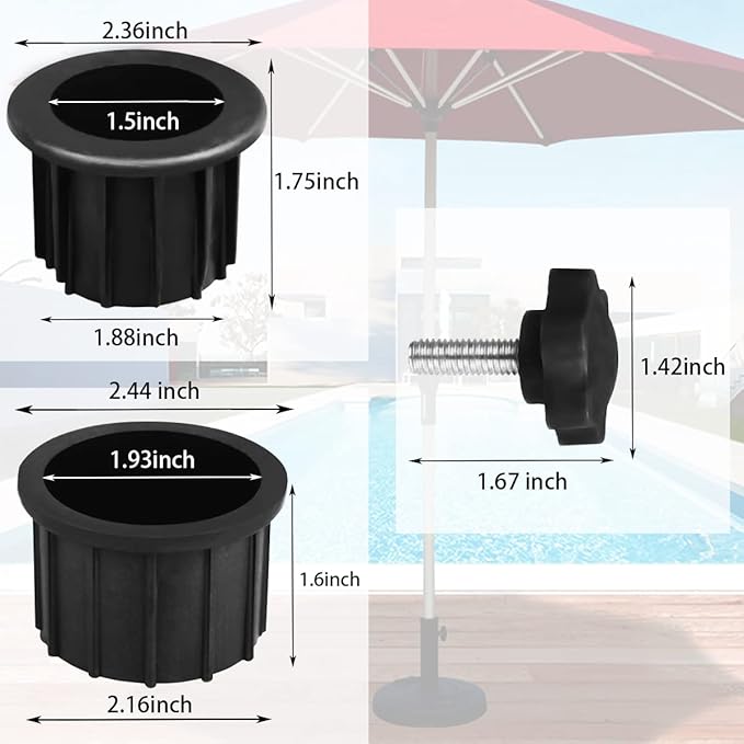 Patio Umbrella Parasol Base Stand Hole Ring Plug Cover Cap Insert - Image 3