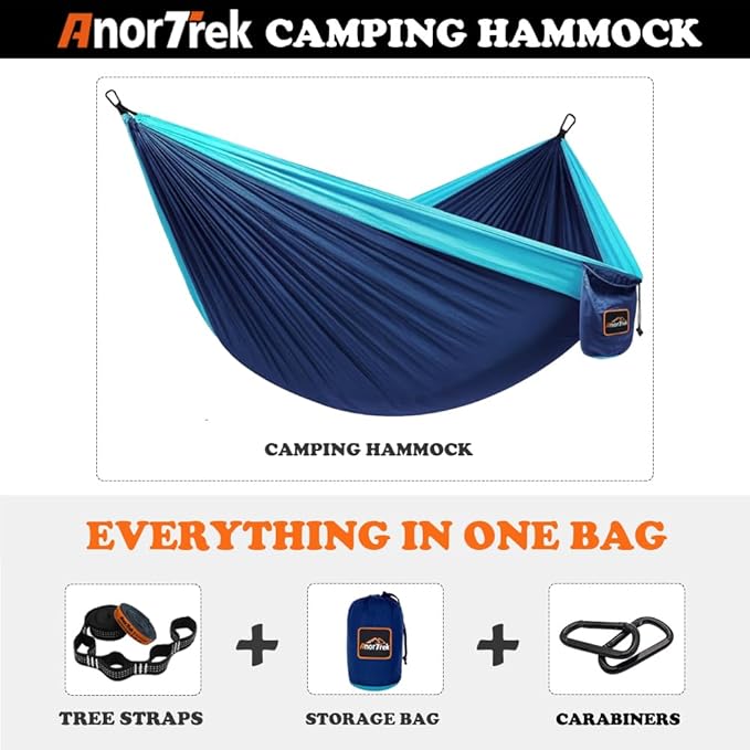 Camping Hammock, Super Lightweight Portable Parachute Hammock - Image 4