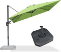 PURPLE LEAF 9 Feet Square Cantilever Umbrella Patio Umbrella by PURPLELEAF