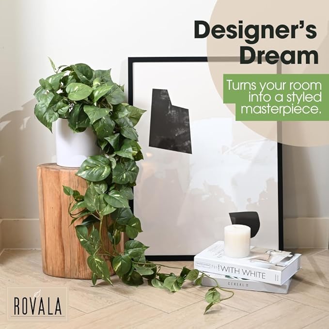 MY ROVALA Silk Plants for Home Decor Indoor in Pot Realistic Artificial Plants - Image 8