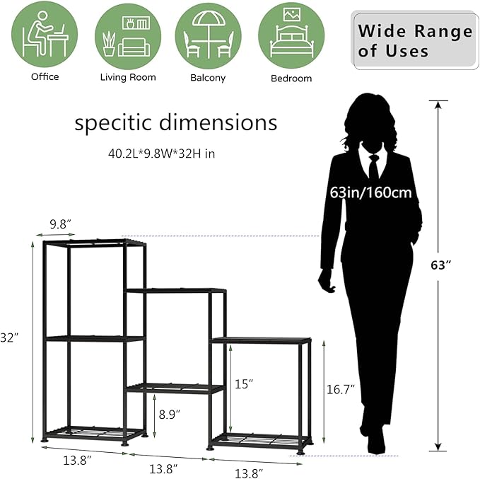 Metal Plant Stand Indoor Metal Plant Stands Outdoor Tiered Plant Shelf - Image 5