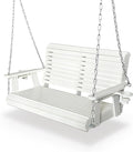 HDPE Porch Swing with 18/8 Stainless Steel Bolts, Ergonomic Design, Ultra by FortuneCandy