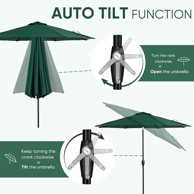 Tempera Patio Market Outdoor Table Umbrella - Image 2
