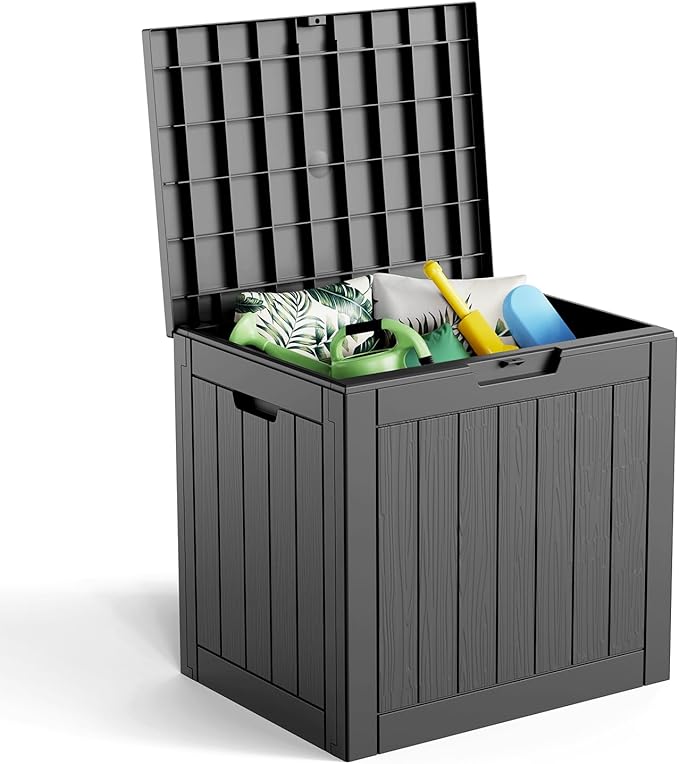 EasyUp 36 Gallon Outdoor Storage Box Waterproof, Resin Outdoor Deck Box by EASYUP