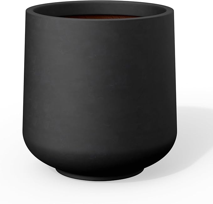 Kante 8.2" Dia Round Concrete Planter, Outdoor Indoor Large Plant Pots by Kante