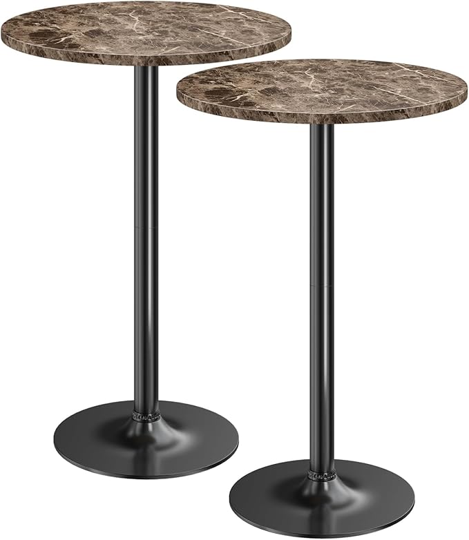 Furmax Bistro Pub Table Round Bar Height Cocktail Table by Furmax