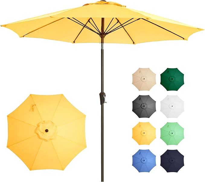 Ayge 9FT Large Outdoor Patio Umbrella Market Table Umbrella-UV Resistant by AYGE