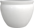 Red Lantern Large 22" White Porcelain Fishbowl Planter by RedLantern