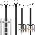 2 Pack String Light Poles, 10 Ft Light Poles by Mutovlin