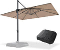 PURPLE LEAF 10' X 13' Square Cantilever Umbrella Patio Umbrella by PURPLELEAF
