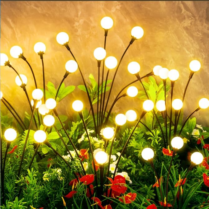 Solar Lights Outdoor Waterproof, 8 Packs 64LED, Solar Garden Lights, Garden by Unknown
