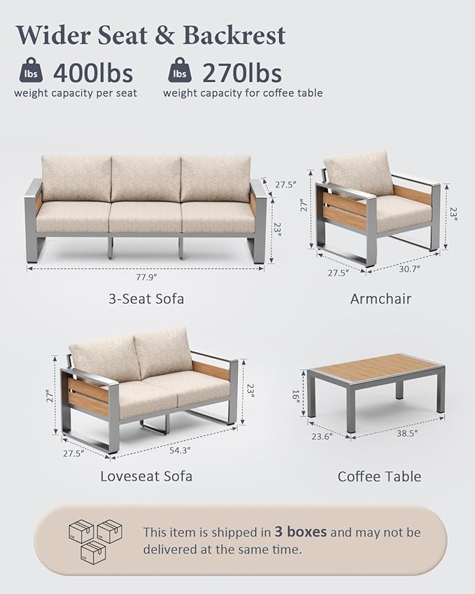 ZANDOR Outside Aluminum Lawn Furniture - Image 2