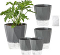 5 Pack Self Watering Pots for Indoor Plants, 5/6.7/8.4 in Self Watering by Planterhoma