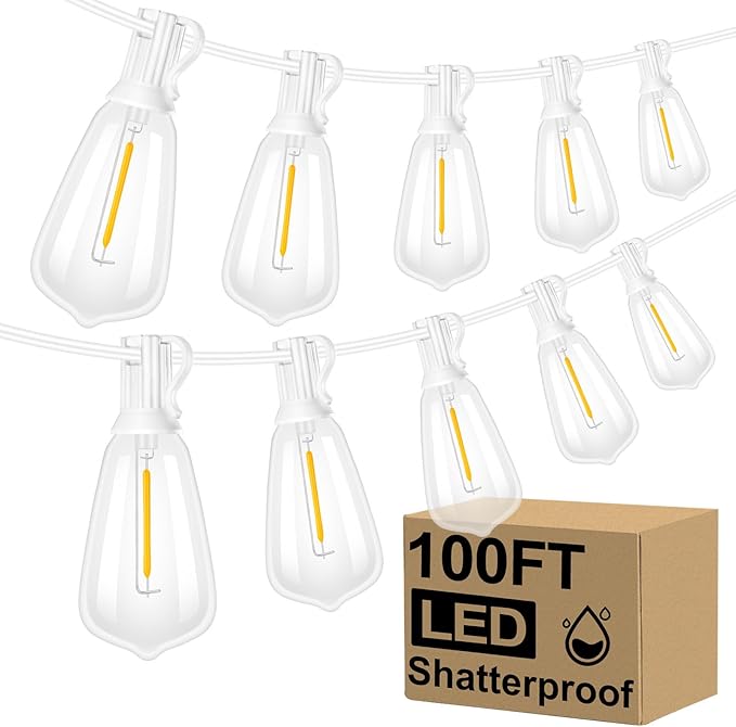 Brightever LED Outdoor String Lights, 100FT Patio Lights by Brightever