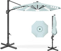 Best Choice Products 10ft Solar LED Cantilever Patio Umbrella, 360-Degree by BestChoiceProducts