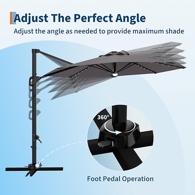 Garvee 10 ft Cantilever Patio Umbrella - Image 7