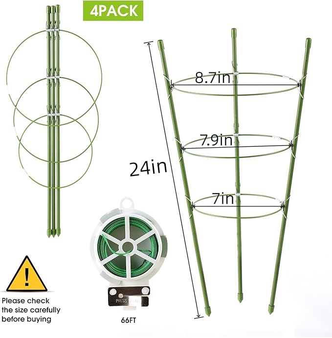 Kgozwon 4 Pack Tomato Cage Plant Support Cages - Image 2