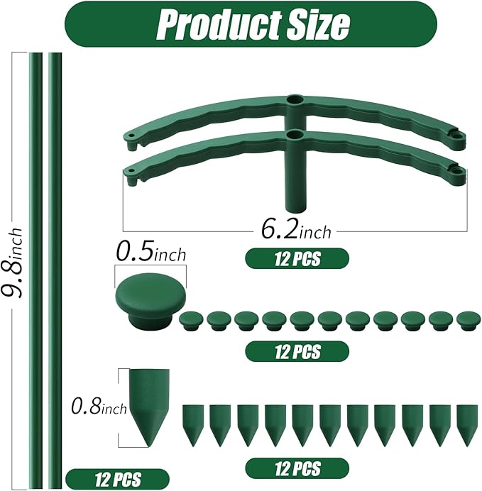 Uzoli 12 Pack Plant Support Stakes Sets - Image 2