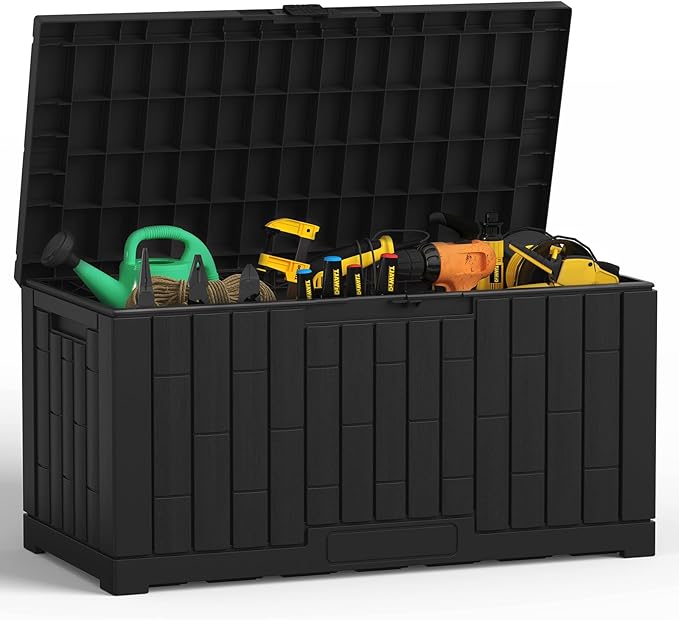 NEWBULIG 60 Gallon Deck Box, Waterproof Outdoor Storage Box by NEWBULIG
