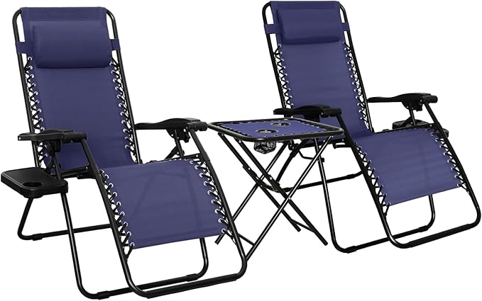 Amazon Basics Outdoor Textilene Adjustable Zero Gravity Folding Reclining by AmazonBasics