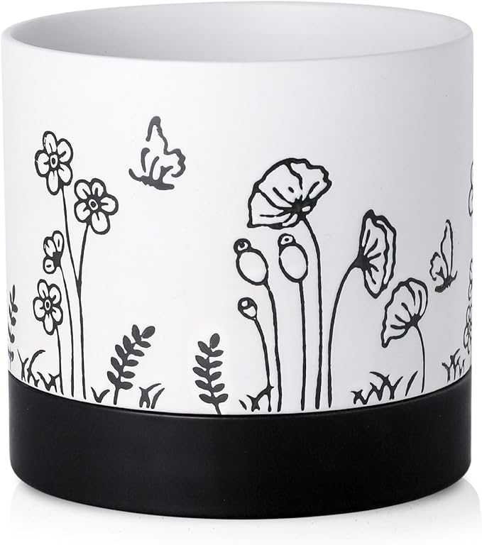 Nihow Ceramic Plant Pot: 6 Inch Planter by Nihow