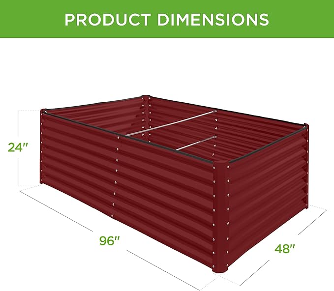 Best Choice Products 8x4x2ft Outdoor Metal Raised Garden Bed, Deep Root Planter - Image 3