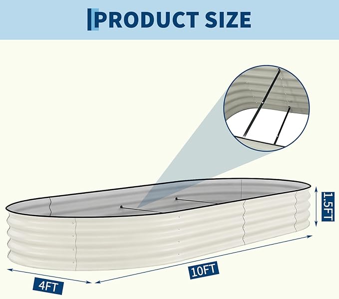 Garvee Galvanized Raised Garden Bed Outdoor, Rust-Resistant Raised Garden Beds - Image 2