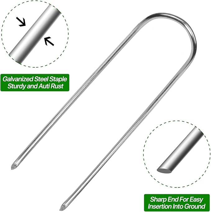 U Shape Garden Stakes 180 Packs 4 Inch 11 Gauge Irrigation Tubing Stakes - Image 3