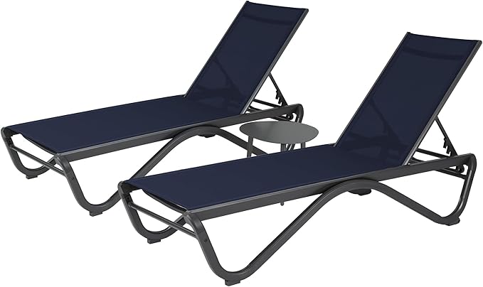Kozyard Outdoor Chaise Lounge Chair, Full Aluminum Frame, Adjustable Reclining - Image 9