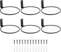 6 Pack 4 Inch Wall Flower Pot Holder Ring Plant Hanger, Metal Planter Hooks by Greemov