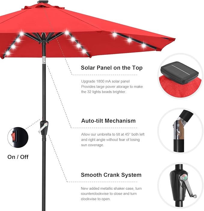 ABCCANOPY Durable Solar Led Patio Umbrellas - Image 6