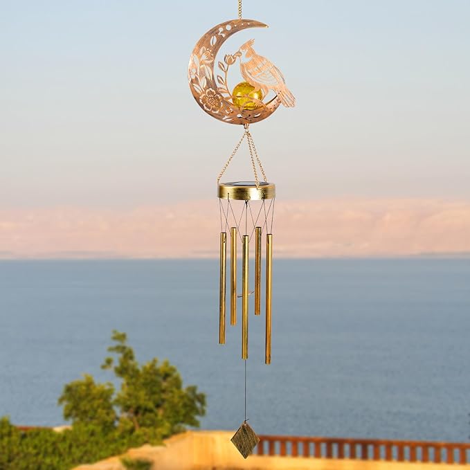 Moon Cardinal Wind Chime for Outside - Image 7
