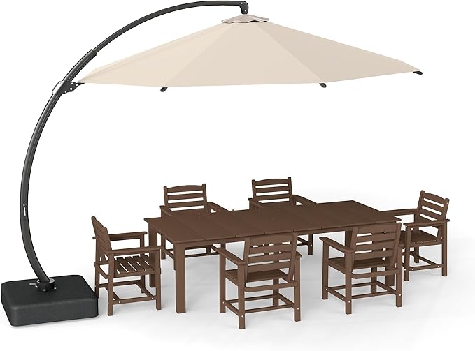 7-Piece Brown Outdoor Dining Set by PatioKingdom