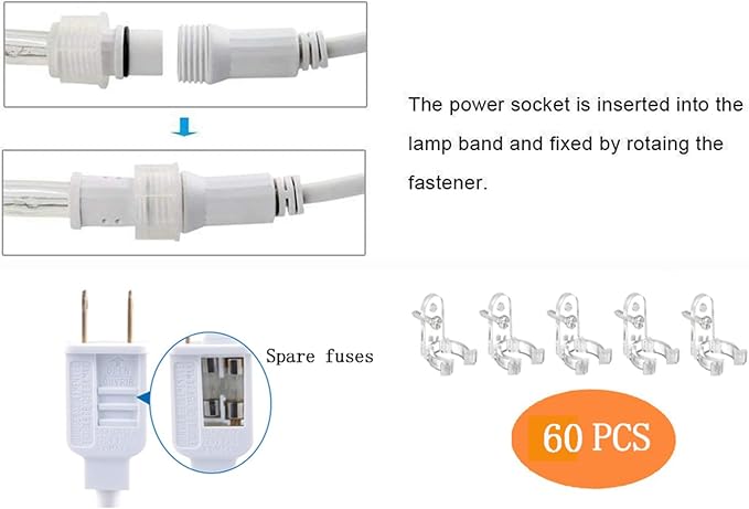 200ft LED Rope Lights Outdoor, 1440 LED Flexible Tube Lights - Image 4