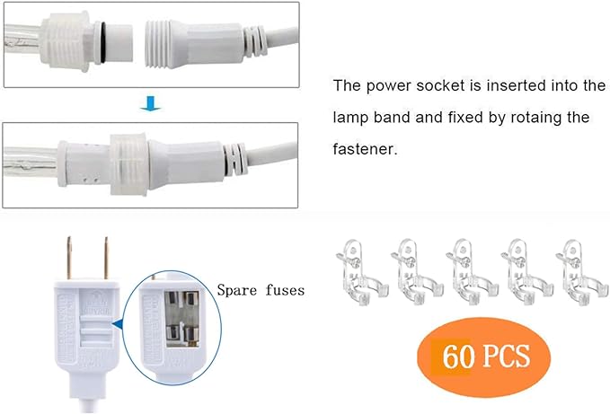 200ft LED Rope Lights Outdoor, 1440 LED Flexible Tube Lights - Image 4