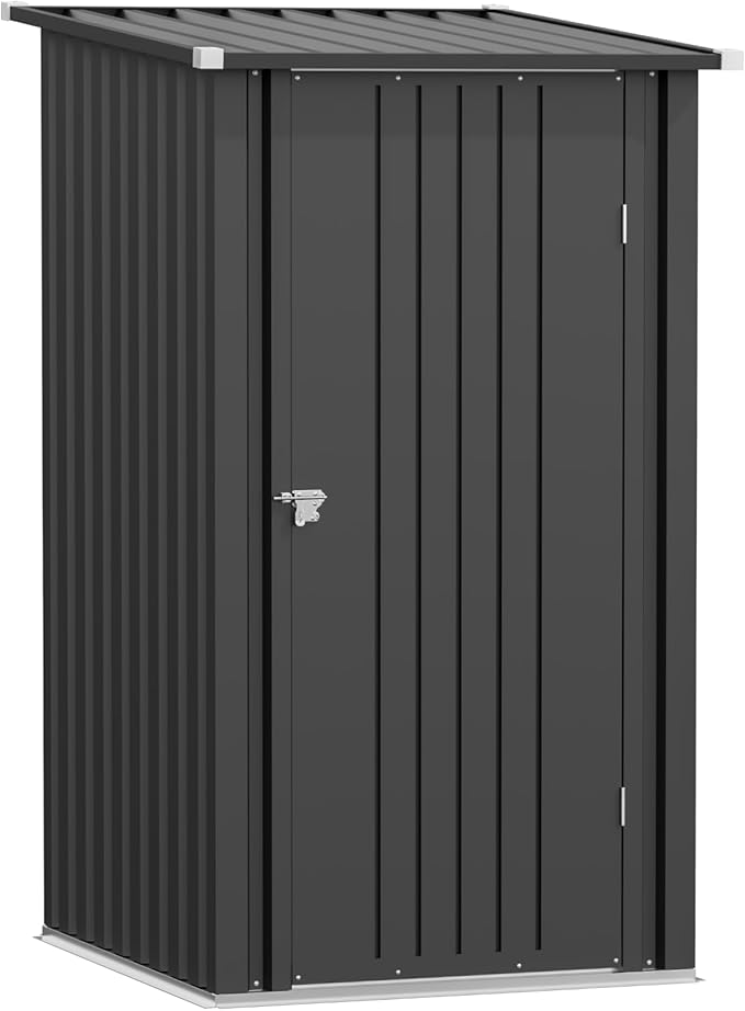 Greesum 3x3FT Outdoor Storage Shed, Lockable Metal Shed by BuynowfromGreesum