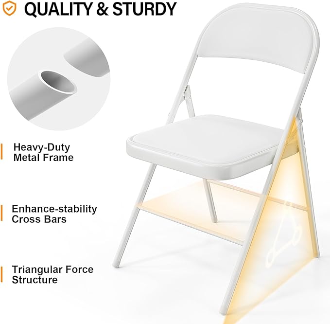 VINGLI 4 Pack Folding Chairs - Image 4