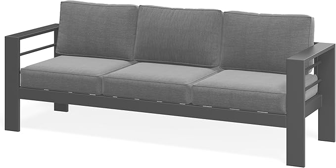 Wisteria Lane Patio Furniture Metal Sofa, Metal Outdoor Chairs - Image 8