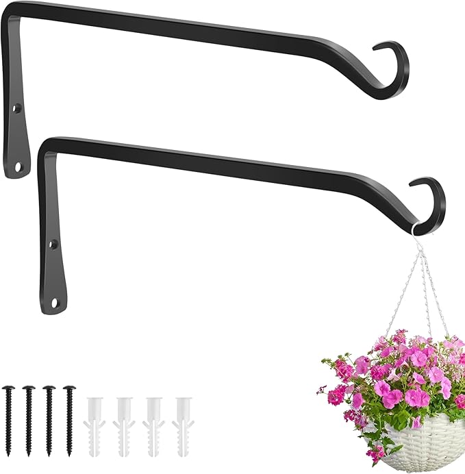 Gtongoko 2 Pack 12 Inch Metal Plant Hangers Wall Hooks by Gtongoko