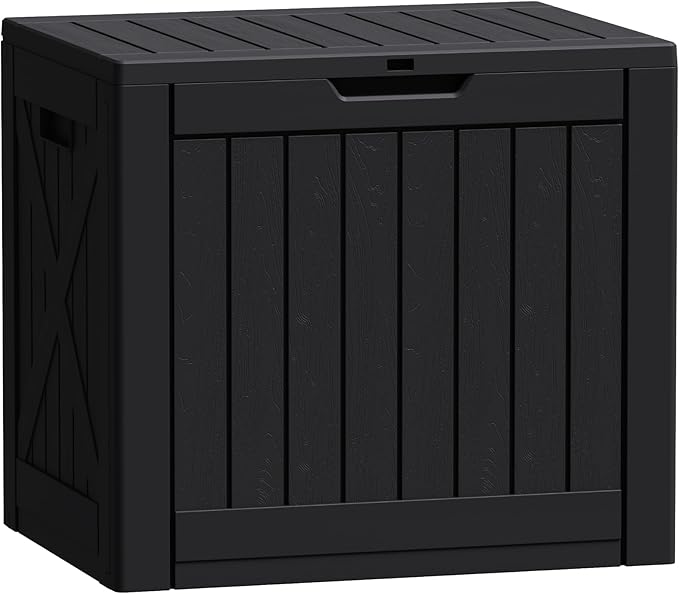 Flamaker Resin Deck Box 40 Gallon Waterproof Outdoor Indoor Storage Box by Flamaker